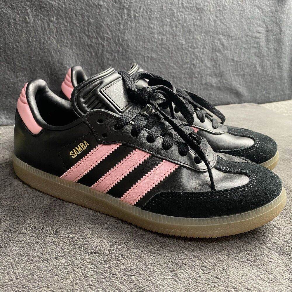 Adidas Samba Messi Black Pink Gum Men 5 Women 6.5 Inter Miami Soccer Sneakers